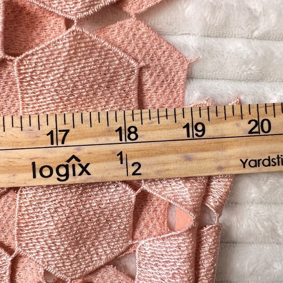 #A151  CQ by CQ  Peach  Laser-Cut  Mesh Duster Vintage NEW NO TAG  M - Picture 10 of 10